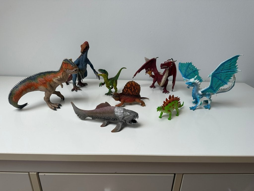 Schleich dinosaurussen en draken - 8 stuks, Verzamelen, Speelgoed, Ophalen of Verzenden, Zo goed als nieuw