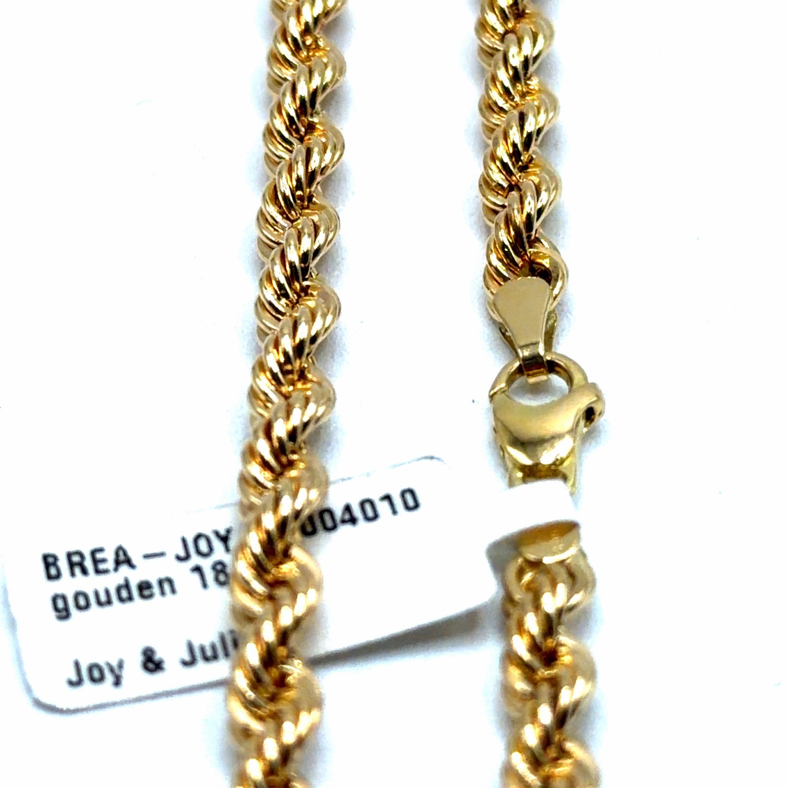 Gouden rope ketting 18 Karaat - Joy & Juli, W, Nieuw, Ophalen of Verzenden, Www.bredajuwelier.nl