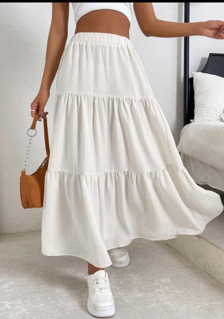 Rok, Kleding | Dames, Rokken, Ophalen of Verzenden, Zo goed als nieuw, Wit, Onder de knie