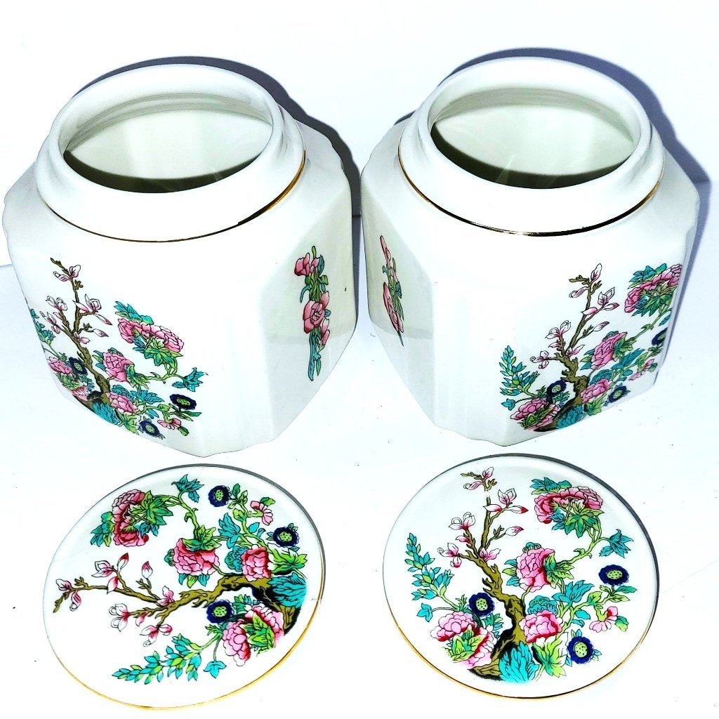 Douwe Egberts Vintage Sadler Engels pot theepot gemberpot x2, Ophalen of Verzenden
