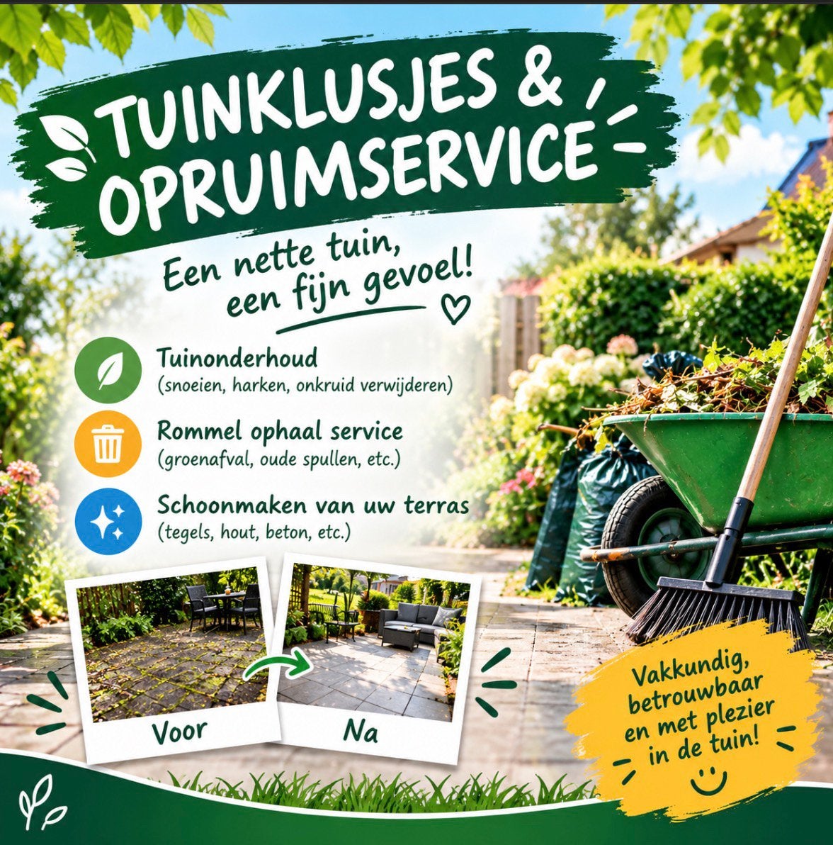 Tuin onderhoud, Tuin en Terras, Ophalen of Verzenden