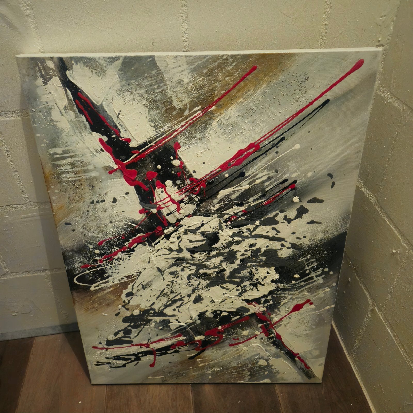 Abstract Schilderij - Modern Kunstwerk voor aan de Muur, Ophalen of Verzenden