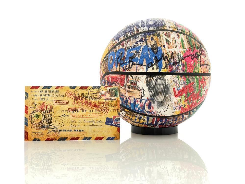 Mr. Brainwash (Thierry Guetta) Limited Edition MBW Basketbal, Antiek en Kunst, Ophalen