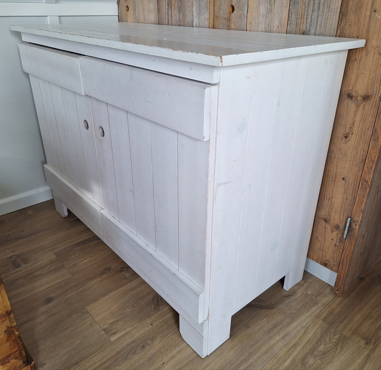 Commode whitewash. Opknappertje, Gebruikt, 50 tot 70 cm, Ophalen of Verzenden, 100 cm of meer