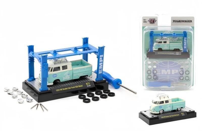 1959 VW Volkswagen bus T1 van M2 1/64 met brug R71, Hobby en Vrije tijd, Ophalen of Verzenden, Nieuw, Auto