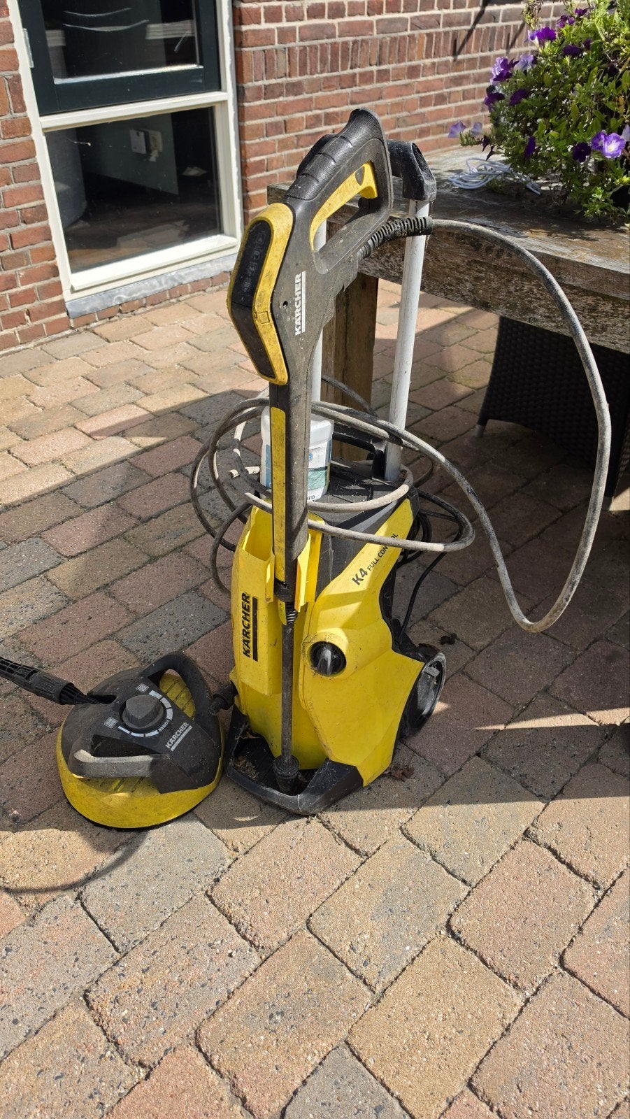 Kärcher K4 Full Control Hogedrukreiniger met T-Racer, Gebruikt, Kärcher, Ophalen of Verzenden, Elektrisch
