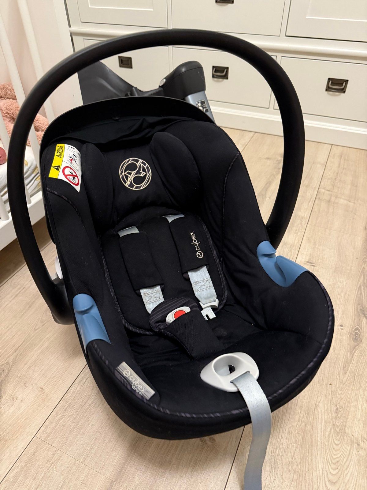 Cybex Aton 5 autostoel met Isofix base, Autogordel of Isofix, Zijbescherming, Zo goed als nieuw, 0 t/m 13 kg