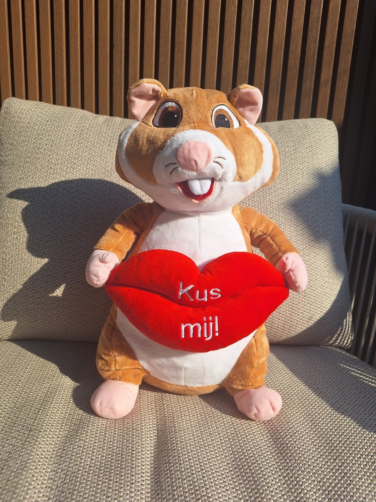 Ah valentijn hamster lippen 40 cm, Kinderen en Baby's, Speelgoed | Knuffels en Pluche, Overige merken, Overige karakters, Hamster