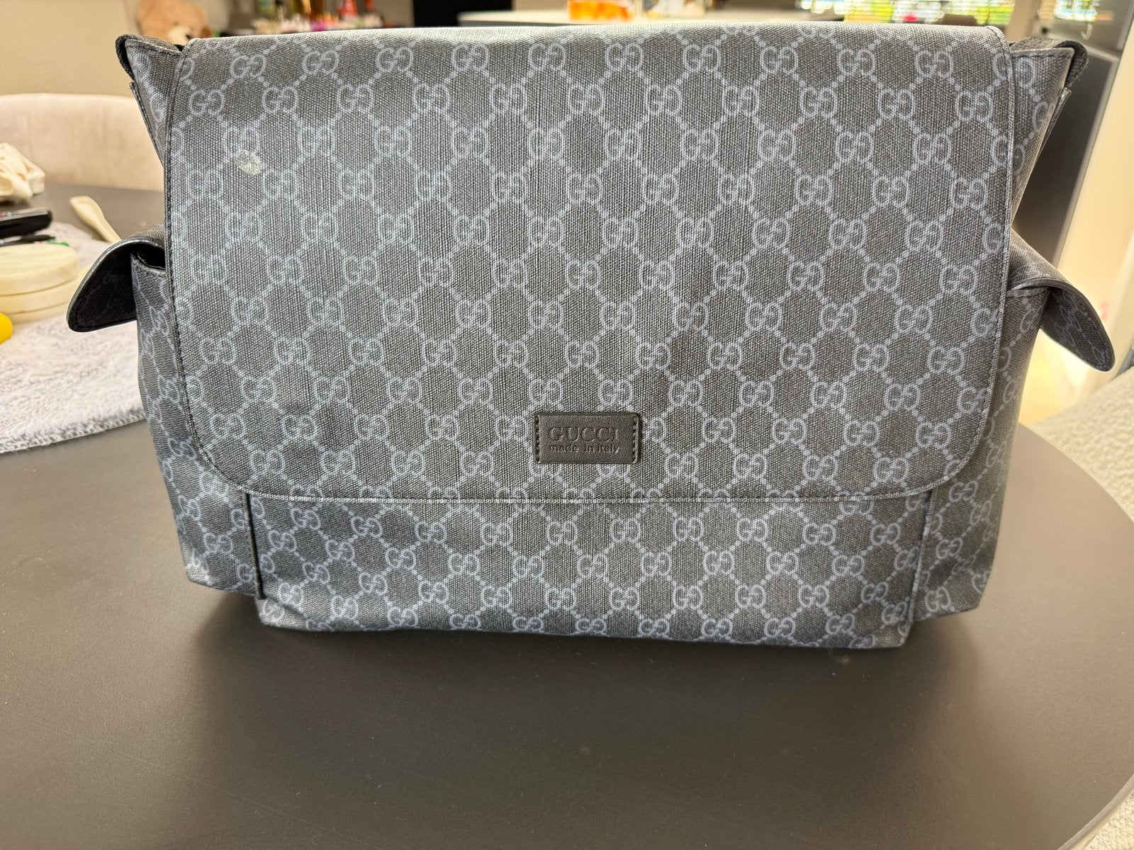 Gucci luiertas in zwart met GG-patroon, Ophalen, Overige merken, Zwart, Overige typen