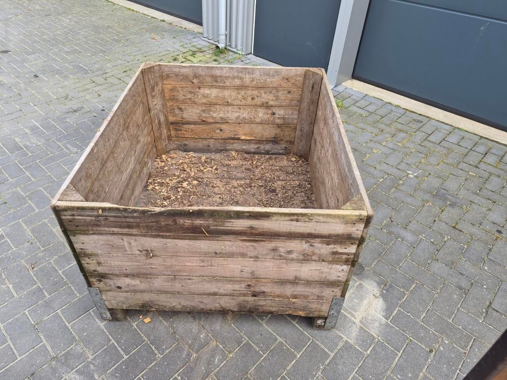 Grote houten bak/kist voor opslag of decoratie, Doe-het-zelf en Verbouw, Kratten en Dozen, Gebruikt, 100 cm of meer, 60 cm of meer