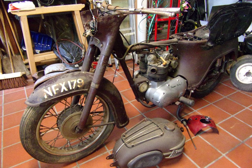 Onderdelen voor een 1959 Triumph 5TA Speed Twin, Ophalen, Gebruikt
