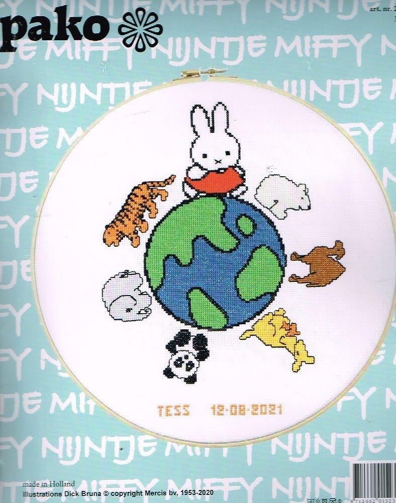 Cado Nijntje borduurpakket geboorte werelddieren Tess, Ophalen of Verzenden, Nieuw, Handborduren, Borduurpakket