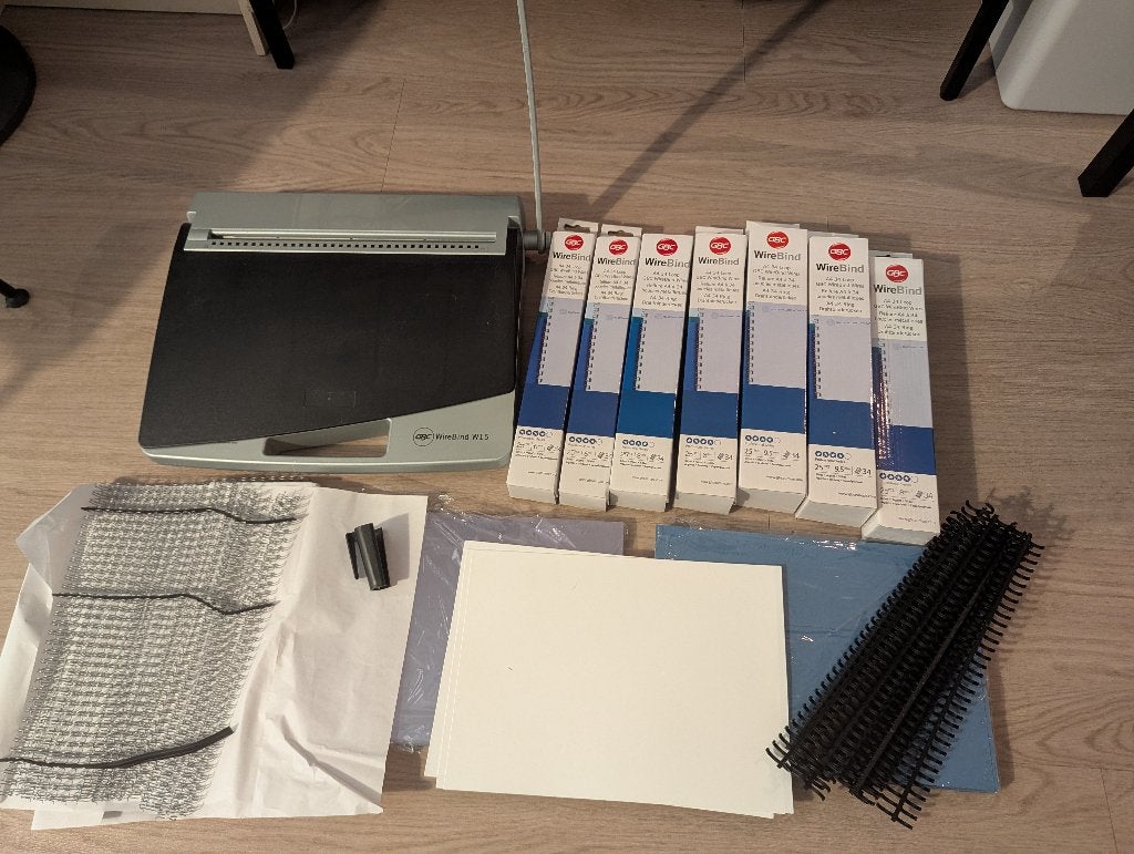 GBC Wirebind W15 inbindapparaat met GBC wirebind binders, Diversen, Ophalen, Gebruikt