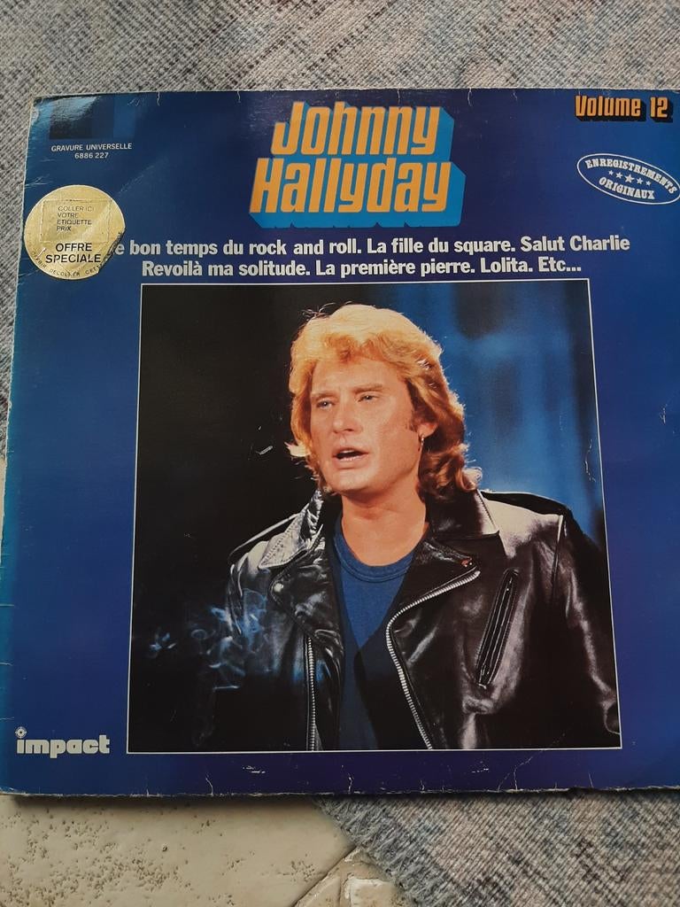 Johnny Hallyday - Volume 12 Vinyl LP (Impact), Cd's en Dvd's, Vinyl | Pop, Gebruikt, 1980 - 1989, 12 inch, Ophalen of Verzenden