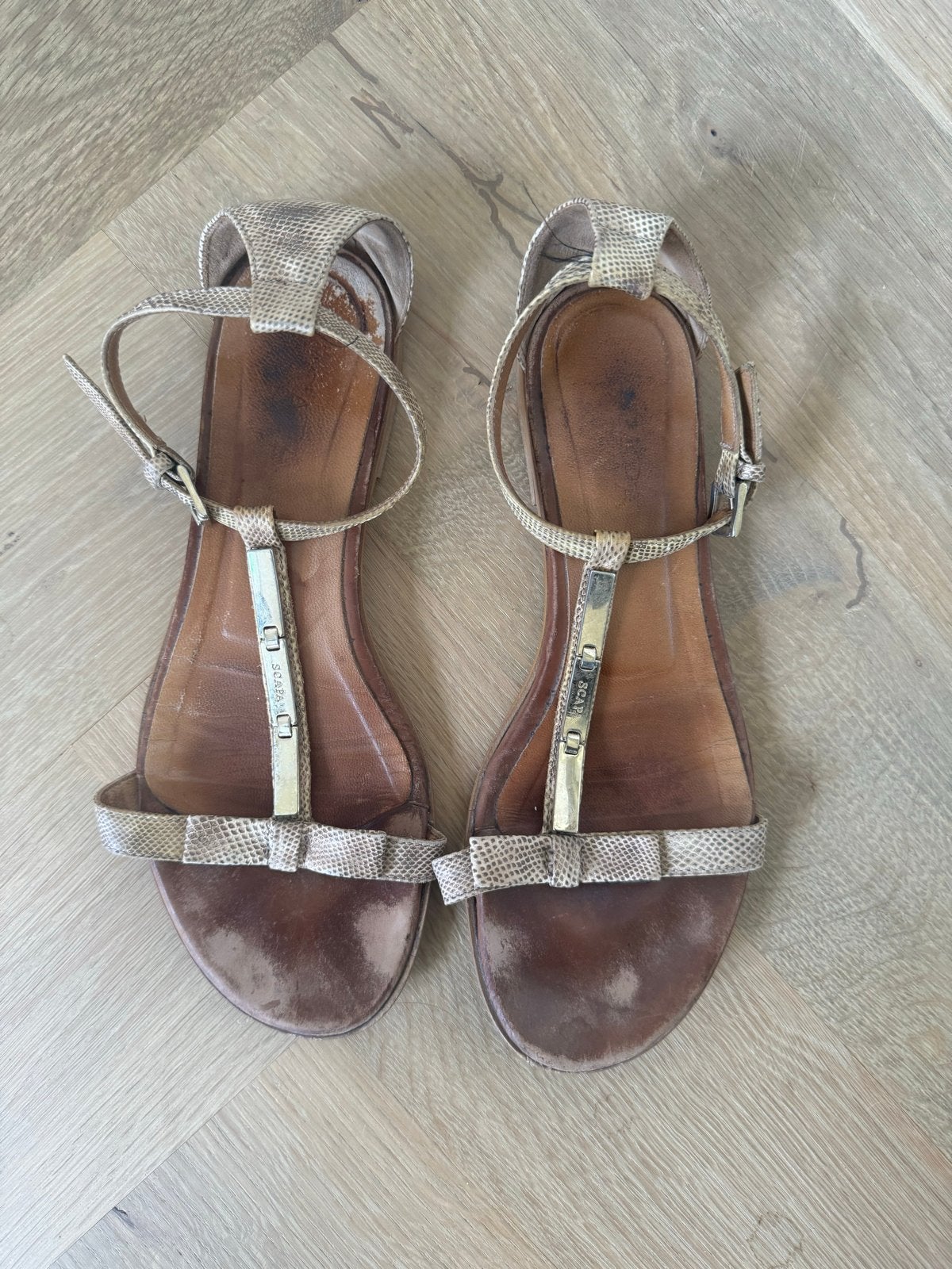 Scapa sandalen maat 38, Beige, Gedragen, Sandalen of Muiltjes, Ophalen of Verzenden