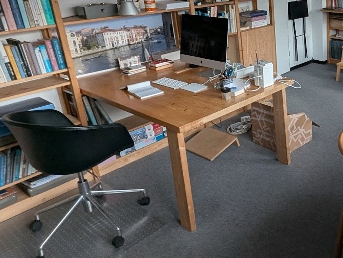 Lundia tafelblad en poten, massief grenen, Huis en Inrichting, Tafels | Eettafels, Ophalen, Gebruikt, 100 tot 150 cm, Modern klassiek