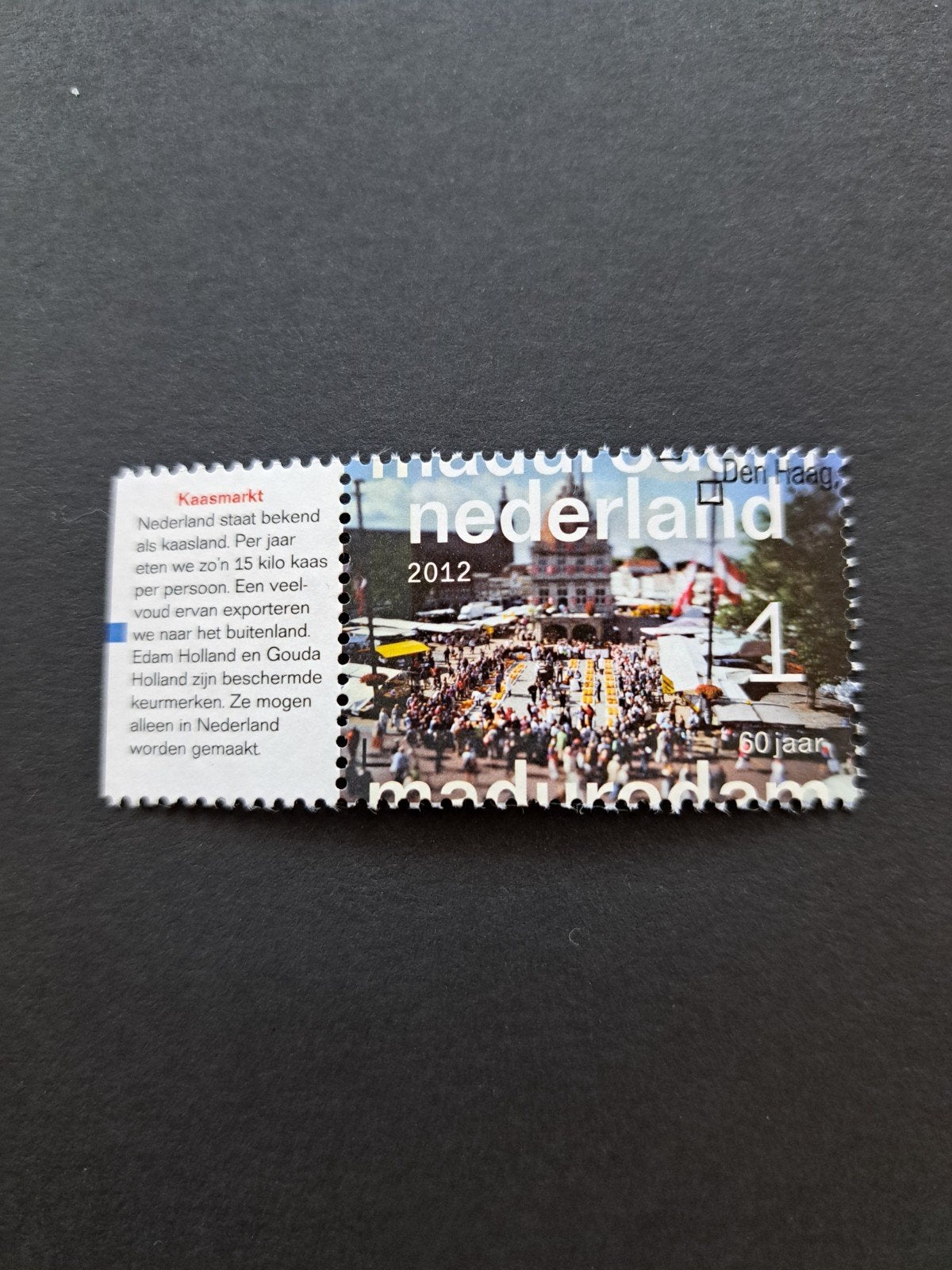 Nederland 2012 Madurodam kaasmarkt, Postzegels en Munten, Postzegels | Nederland, Ophalen of Verzenden, Gestempeld