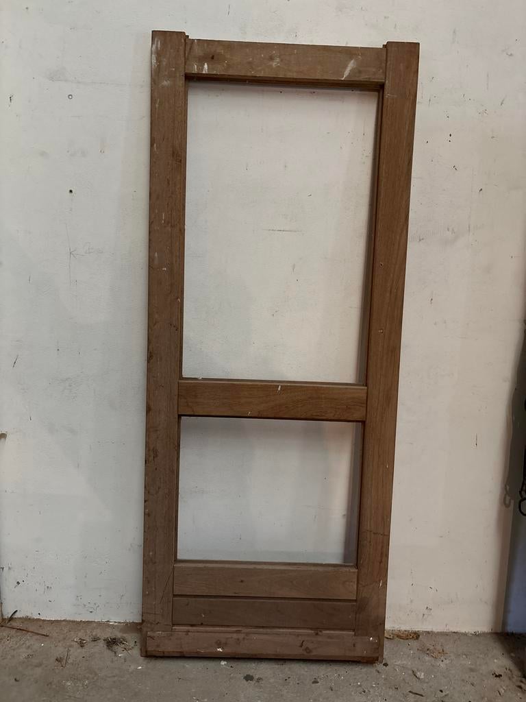 Robuuste houten schuurdeur 213x87, Ophalen, Gebruikt, 80 tot 100 cm, Buitendeur