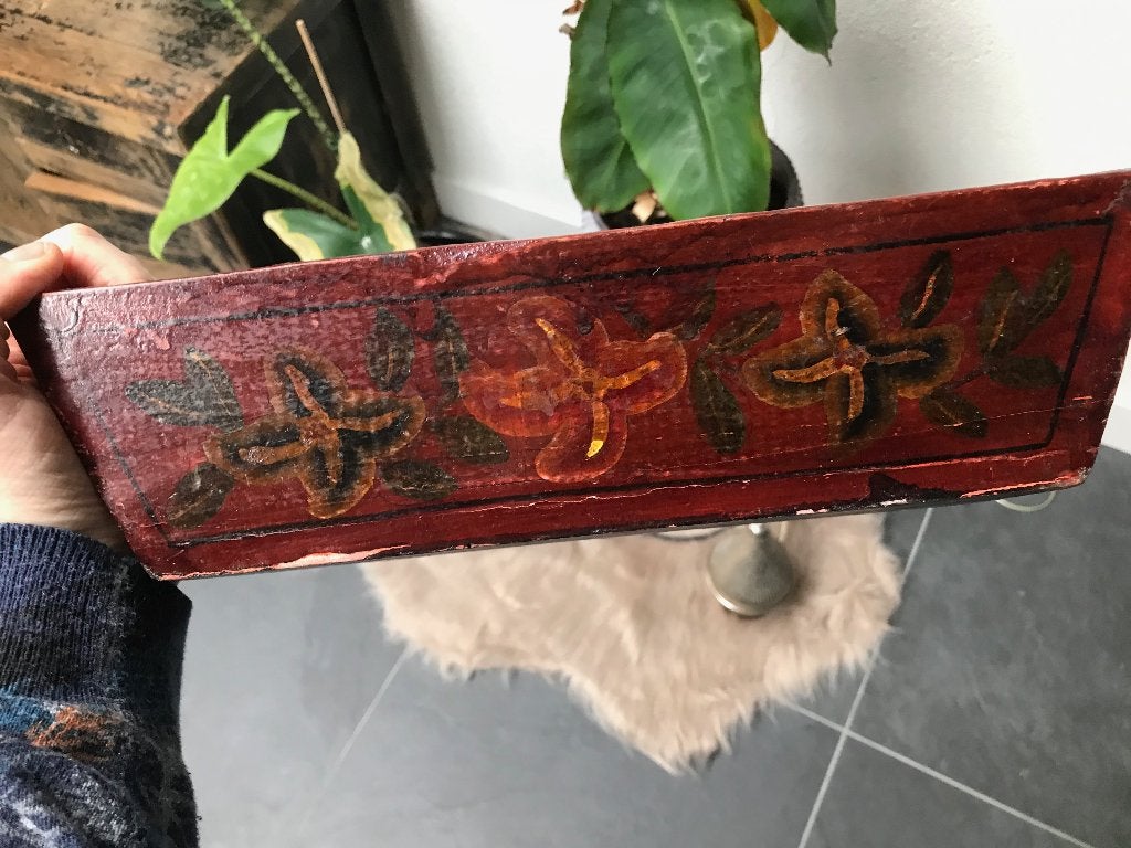 Handbeschilderde chinese bakje uit china hand geschilderd, Hout, Doos, Ophalen of Verzenden, China