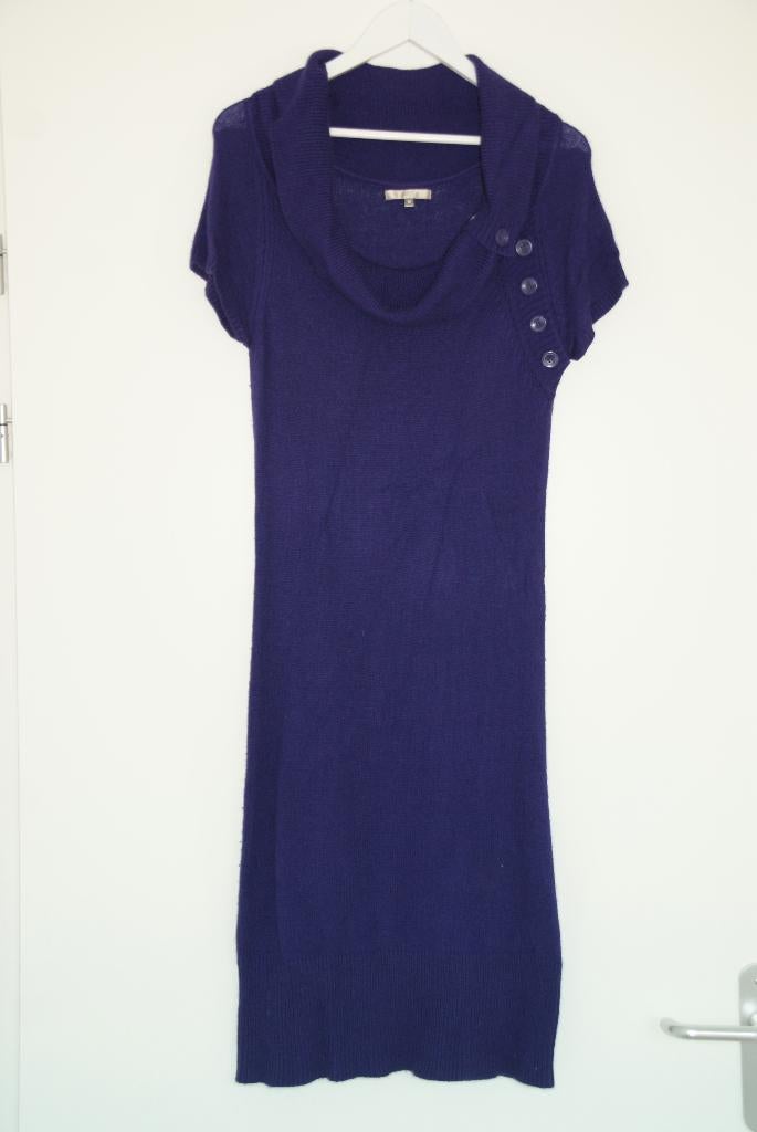 Te koop: Jurk met col van het merk WE, maat M, paars, lang, Maat 38/40 (M), WE, Paars, Nieuw