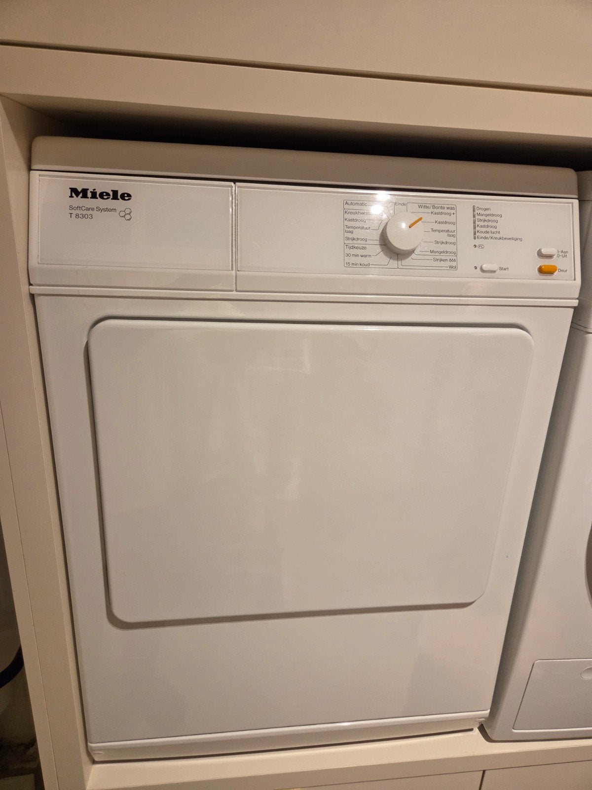 Miele T8303 SoftCare System Condensdroger, Witgoed en Apparatuur, Wasdrogers, Ophalen, 6 tot 8 kg, Gebruikt, Anti-kreukfase