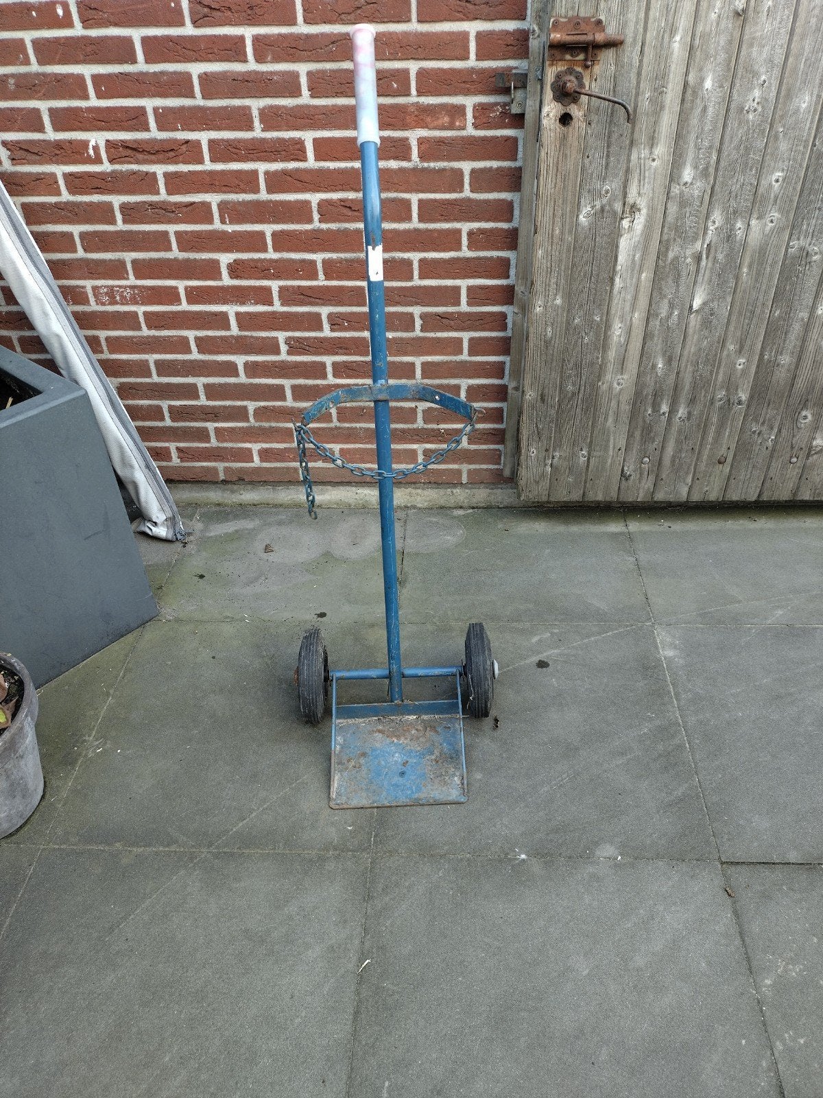 gasfleswagen gasfles steekkar, Ophalen