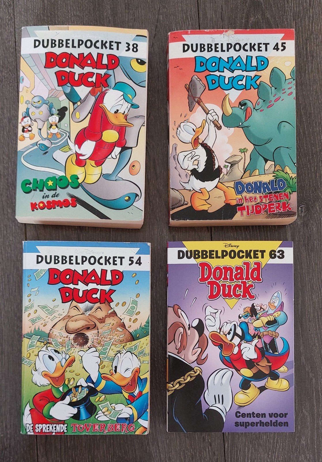 Donald Duck Dubbel Pockets nr 38, 45, 54, 63, Boeken, Meerdere stripboeken, Ophalen of Verzenden, Disney