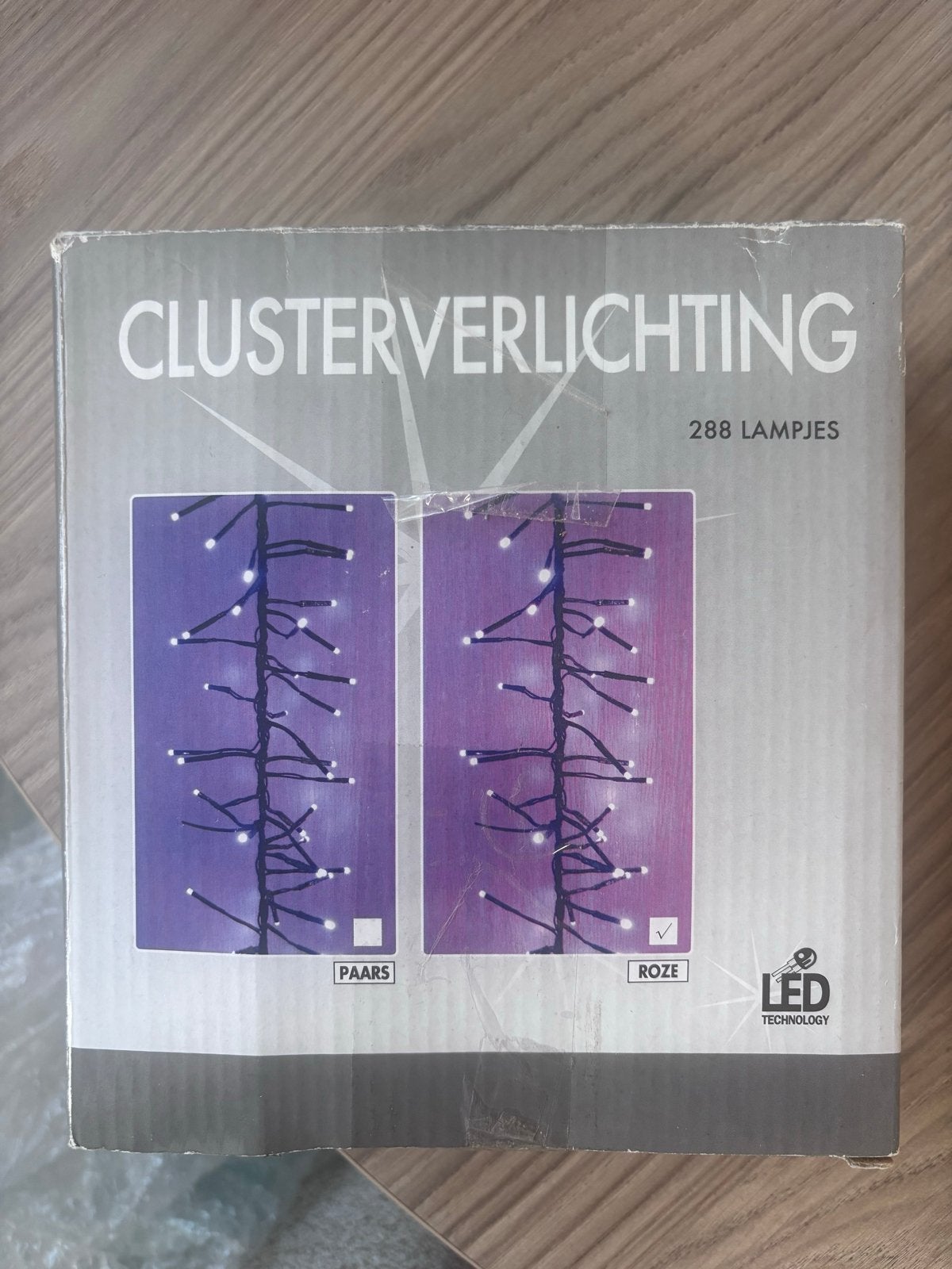 Kerstverlichting Cluster (Roze), Diversen, Ophalen of Verzenden, Gebruikt