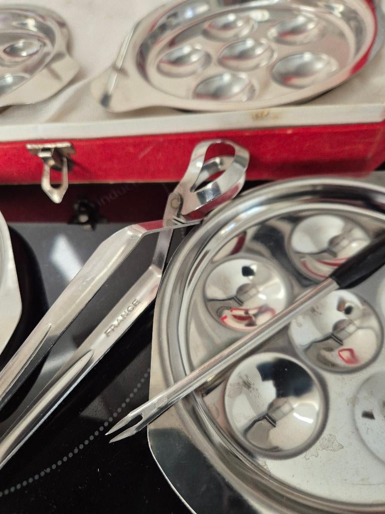 Vintage Escargot Set - Compleet in Doos, Huis en Inrichting, Keuken | Servies, Ophalen, Overige materialen, Overige typen, Nieuw