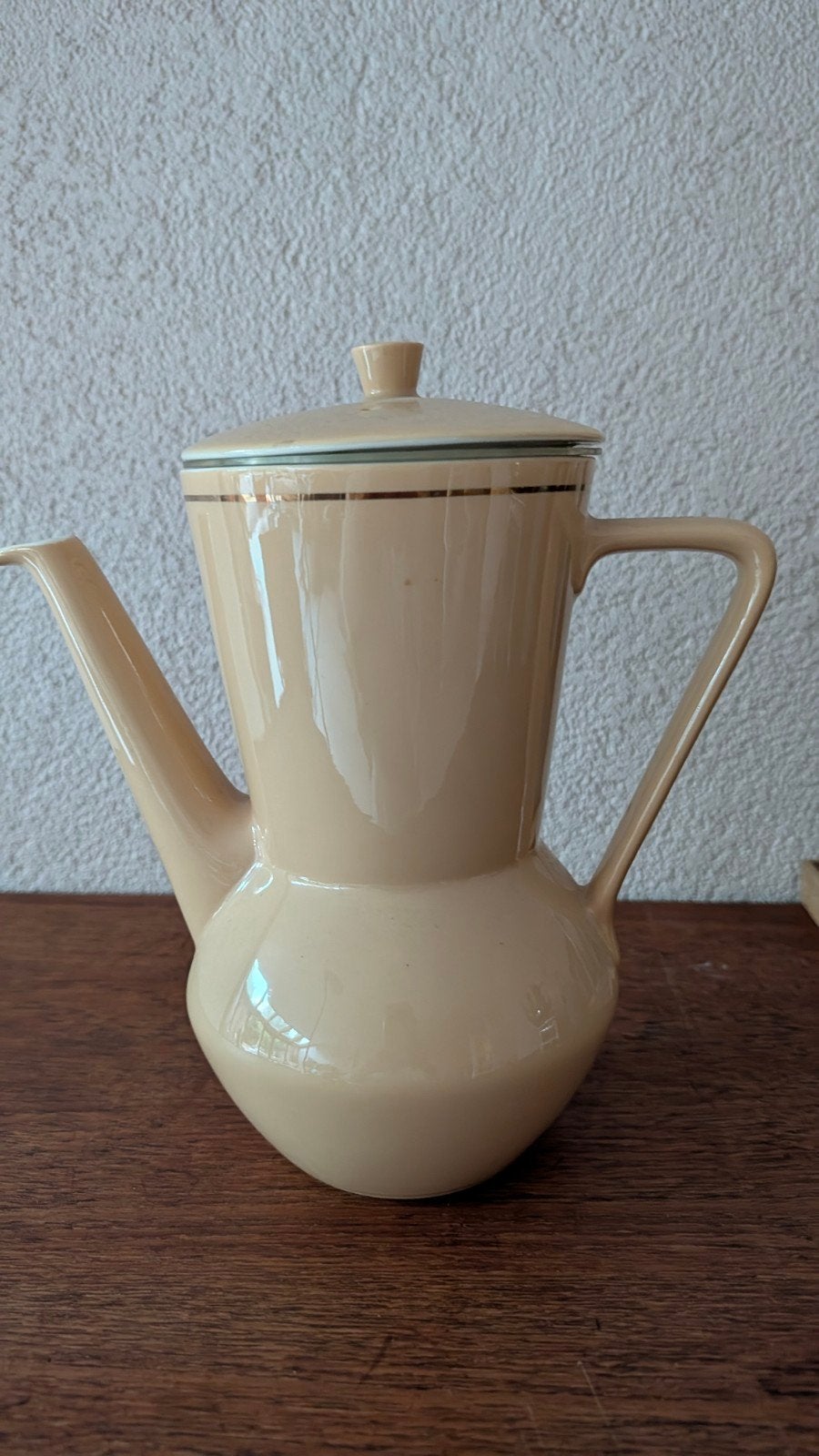Douwe Egberts Vintage Koffiepot - Beige met Gouden Rand, Ophalen, Koffiemachine