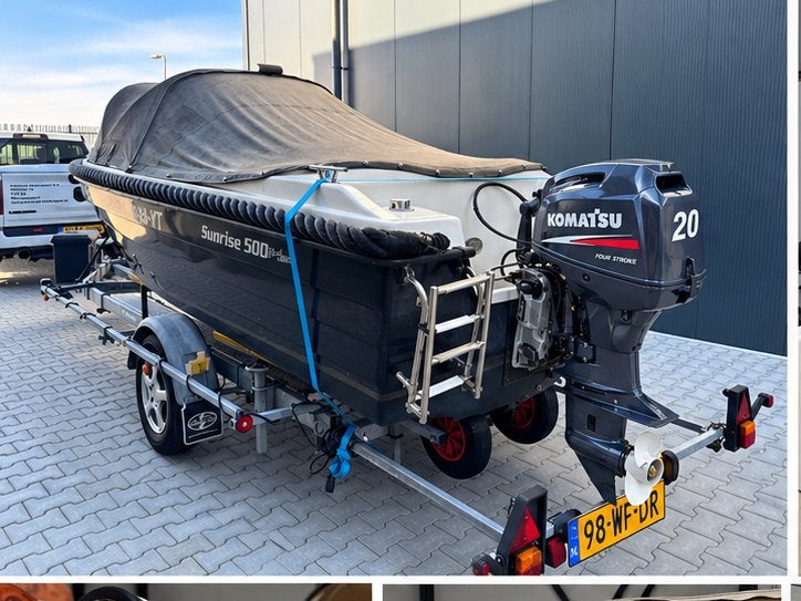 Sunrise 500 Black Edition  + Trailer, Overige typen, Anker, Zo goed als nieuw, 20 pk