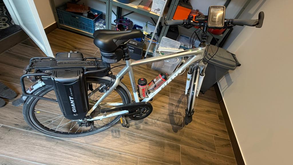 Giant Aspiro Hybrid, Fietsen en Brommers, Fietsen | Tandems, 53 tot 57 cm, Gebruikt, Vering, Velgrem