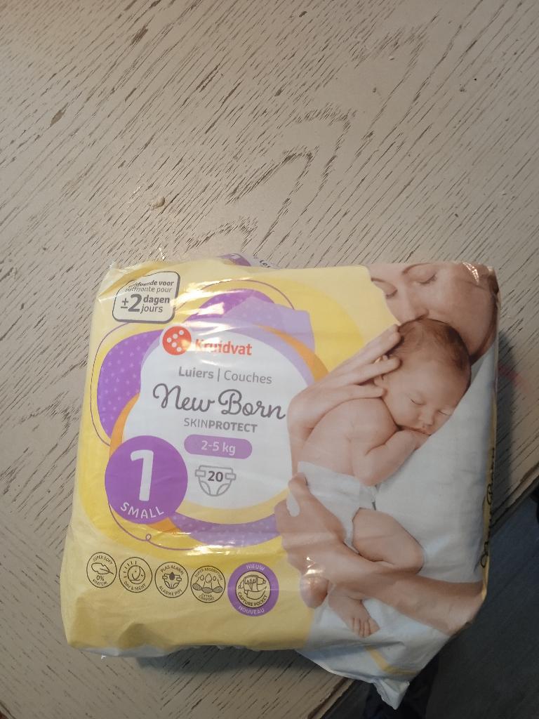 Luiers Kruidvat new born 2-5 kg 20 stuks maat 1, Ophalen of Verzenden, Nieuw, Overige typen, Overige merken