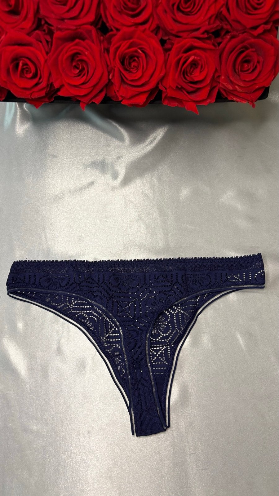 Simone Perele String XS-S, Verzenden, Blauw, String