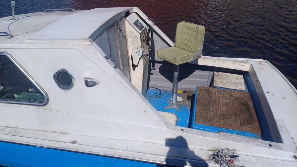 Gelderblom kruiser kajuit boot polyester, Gebruikt, Binnenboordmotor, 6 meter of meer, 120 tot 200 pk