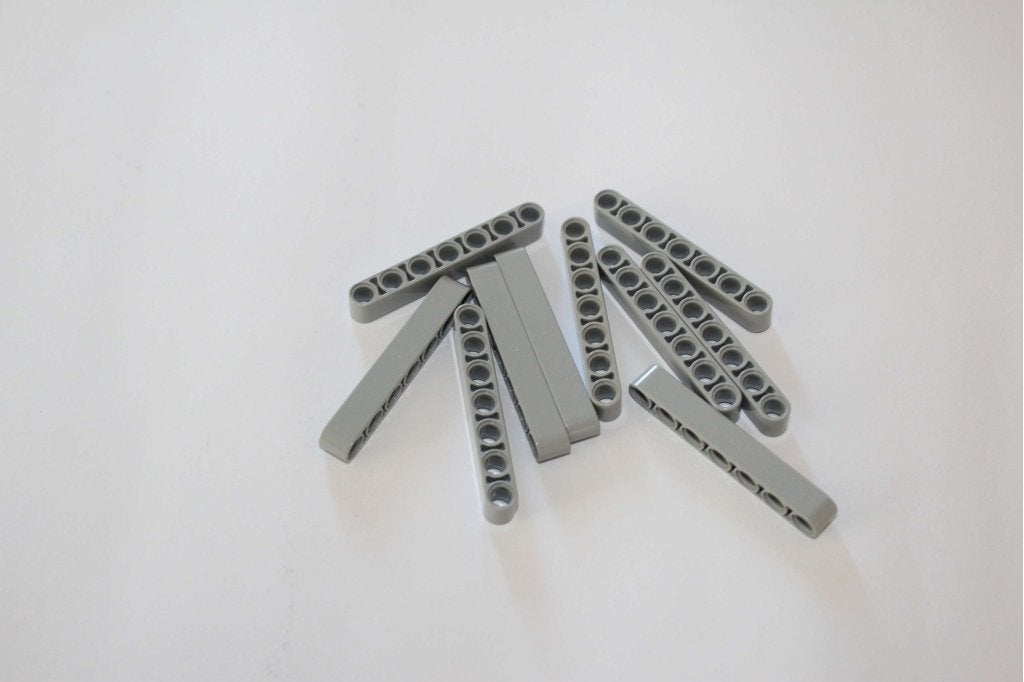 LEGO 32524 technic liftarm dik 1x7 (10x) licht grijs, 1 Aastvej, Billund, South Denmark 7190, Lego, Ophalen of Verzenden, Losse stenen