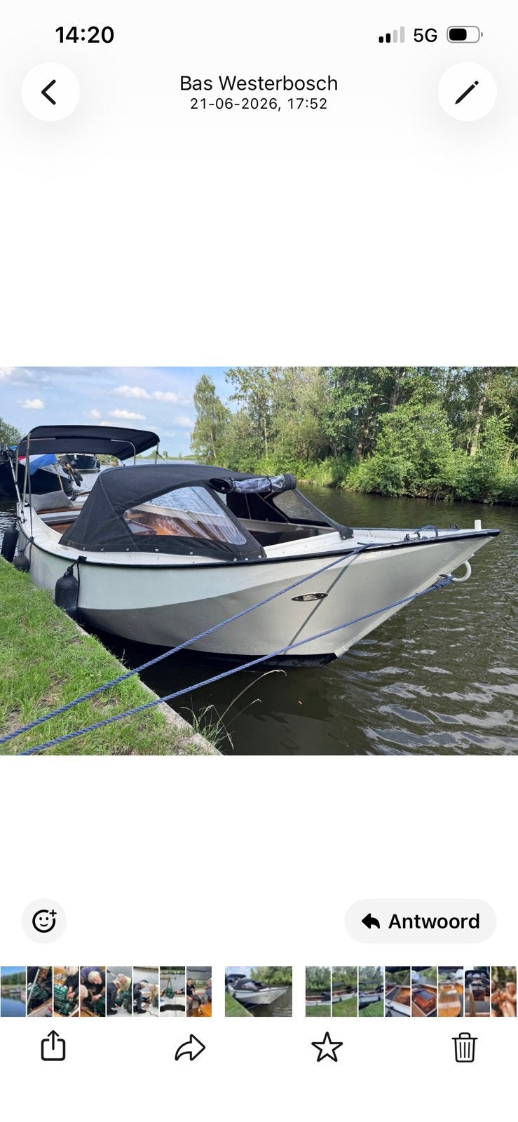 Te koop mooie sloep /vlet 25 pk inboord diesel, Ophalen, Staal, Diesel, Zo goed als nieuw