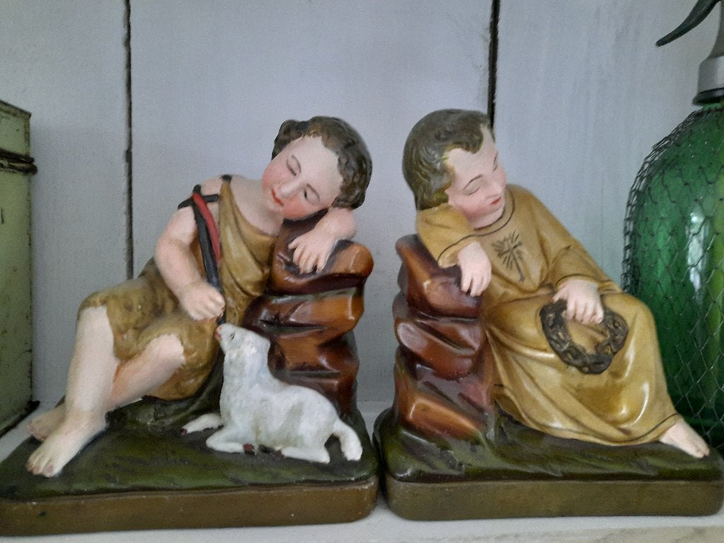 religieuze brocante slapende herderskopjes of slaapkopjes, Ophalen