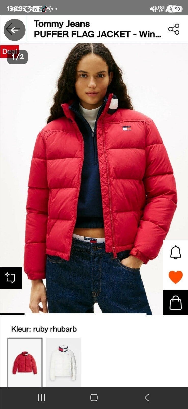 nieuwe Tommy jeans jas maat m/l, Ophalen of Verzenden, Nieuw, Blauw