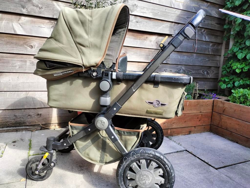 2in1 Bugaboo Cameleon 3 Diesel kinderwagen, Kinderen en Baby's, Kinderwagens en Combinaties, Gebruikt, Verstelbare duwstang, Bugaboo