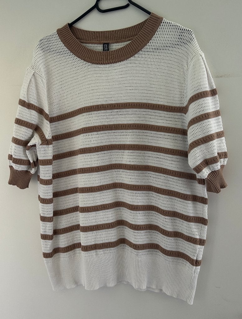 Wibra / Jel gebreid shirt / truitje maat 46 / 48, Kleding | Dames, Wit, Maat 46/48 (XL) of groter, Jel / Wibra, Ophalen of Verzenden