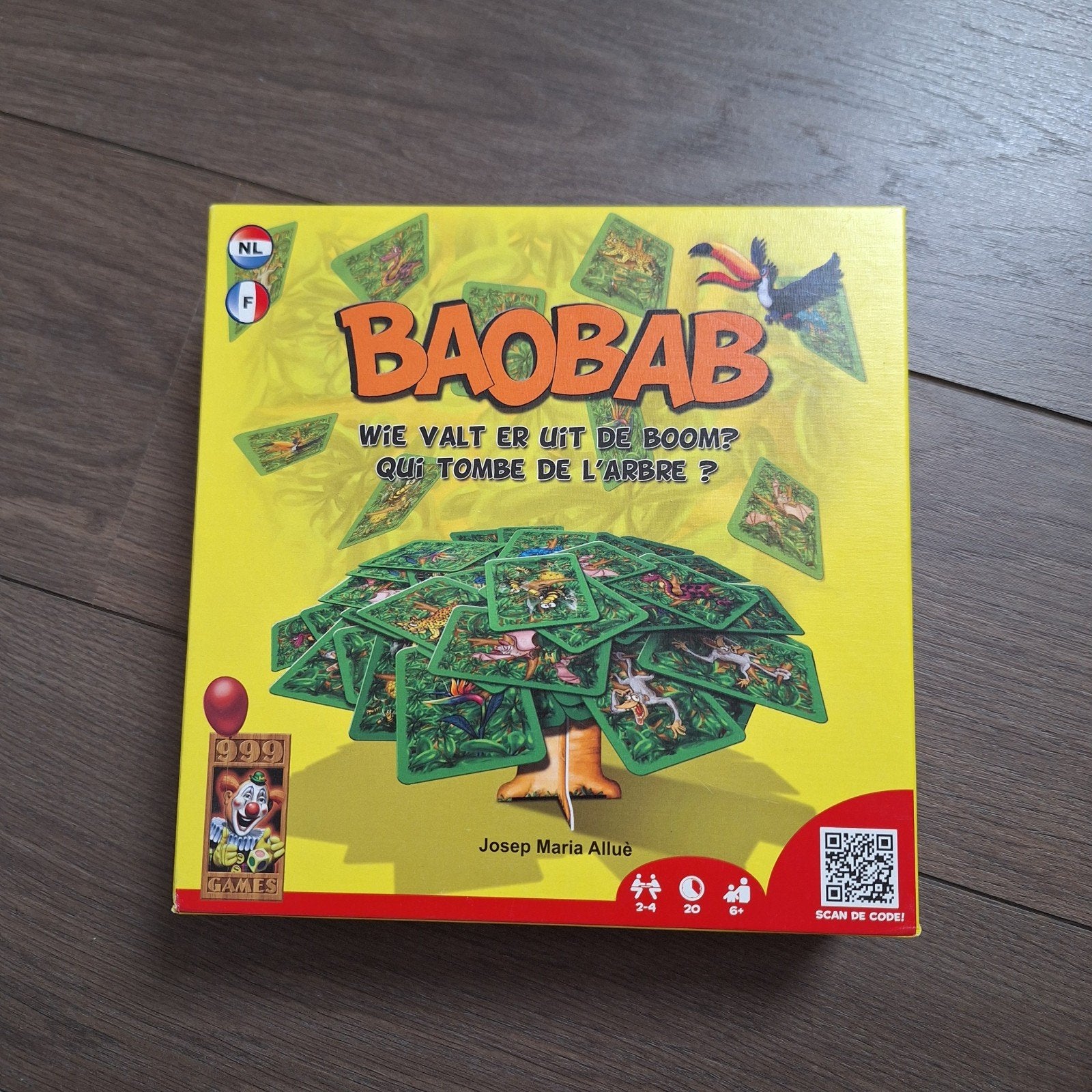 Baobab: Wie valt er uit de boom? Bordspel 999 Games, Een of twee spelers, Ophalen, Zo goed als nieuw, 999 Games