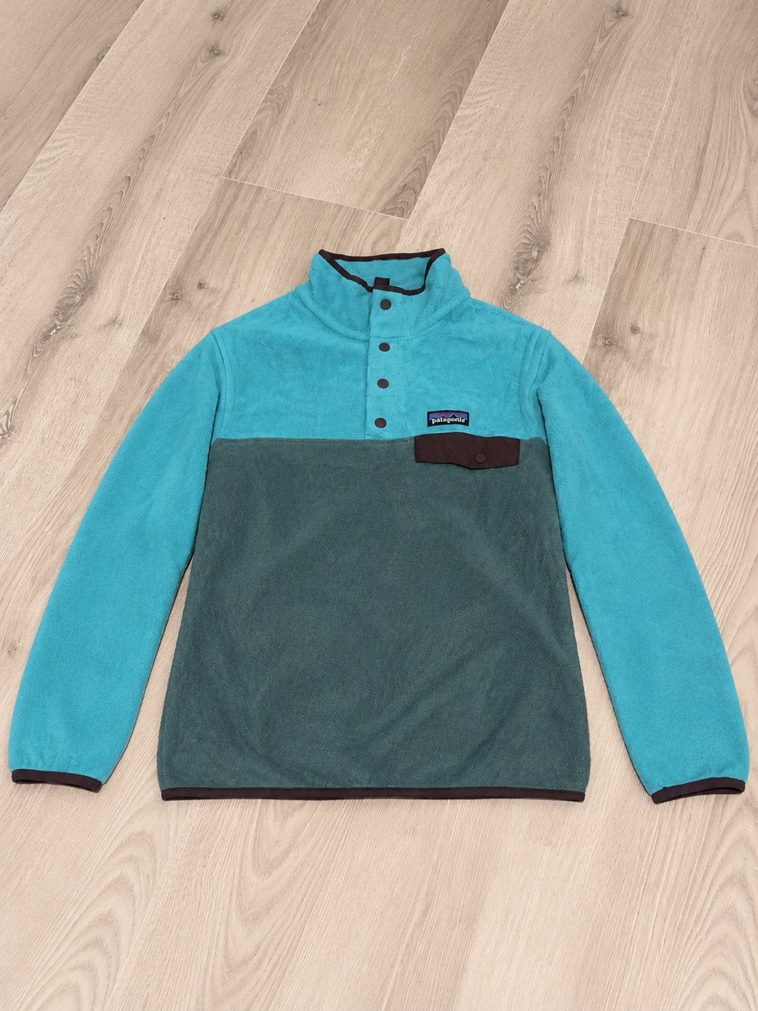 Patagonia Synchilla Snap-T Fleece - Turquoise/Donkergroen, Patagonia Europe Coöperatief U.A., Verzenden, Directsales.europe@patagonia.com