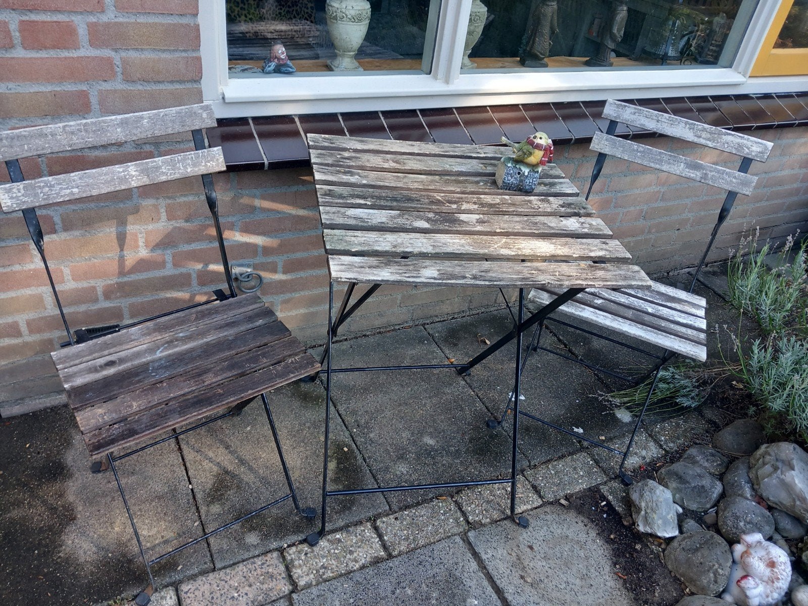tuinsetje, Ophalen, Gebruikt, Hout, 2 zitplaatsen