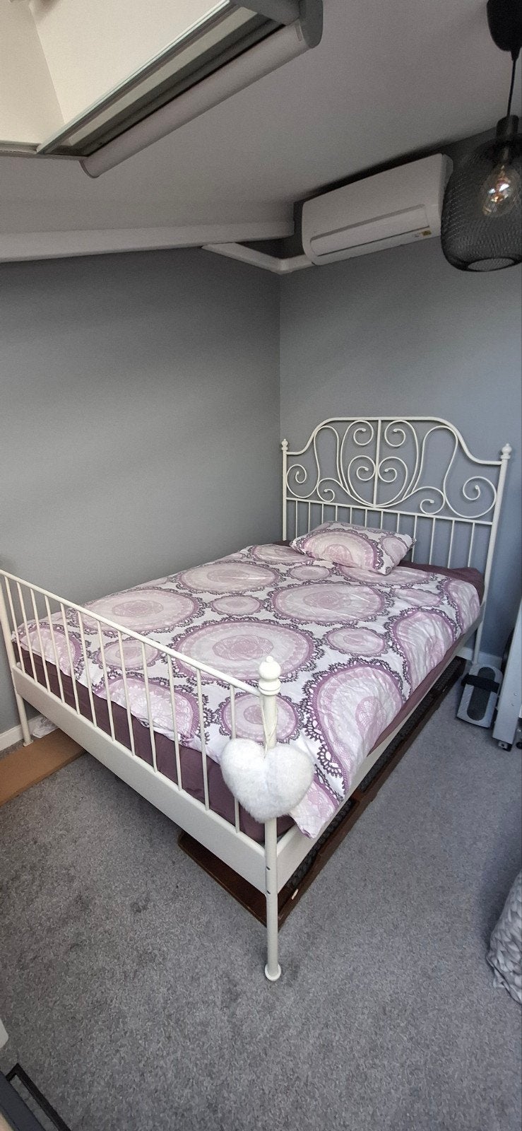 IKEA Leirvik tweepersoonsbed 140x200, Ophalen, Wit, Tweepersoons, 140 cm