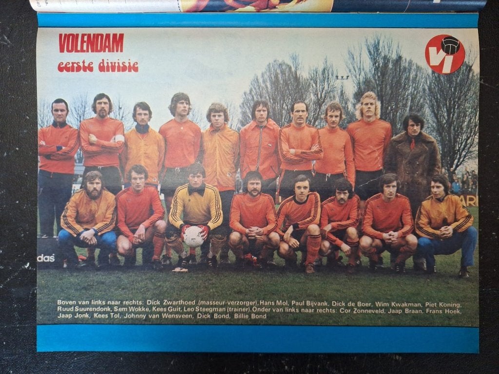 Oude unieke poster FC Volendam (1977), Verzamelen, Ophalen of Verzenden, Zo goed als nieuw, Overige binnenlandse clubs, Poster, Plaatje of Sticker