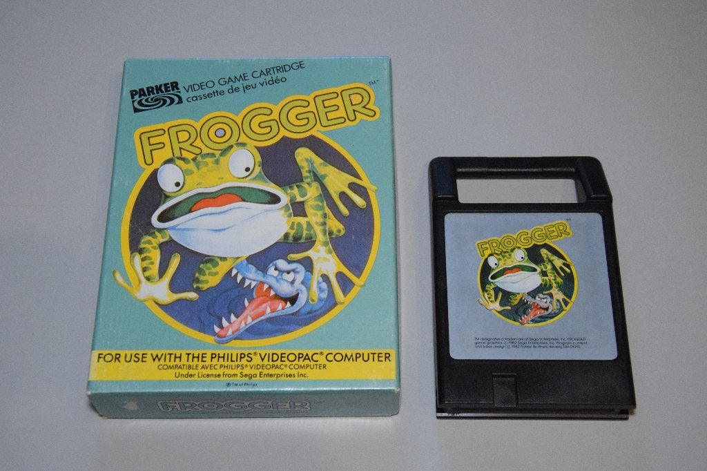 Philips Videopac : Frogger, Avontuur en Actie, Gebruikt, 2 spelers, Ophalen of Verzenden