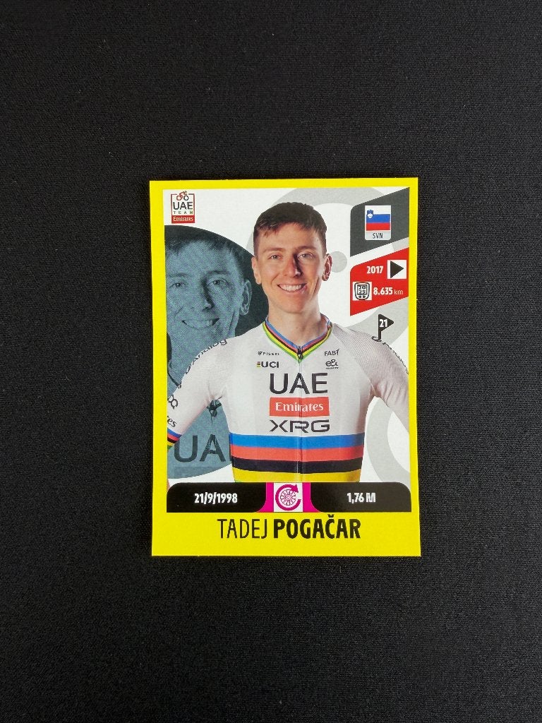 Tadej Pogacar Panini Tour de France 2026 Sticker UAE, Verzenden, Zo goed als nieuw, Overige sporten, Poster, Plaatje of Sticker