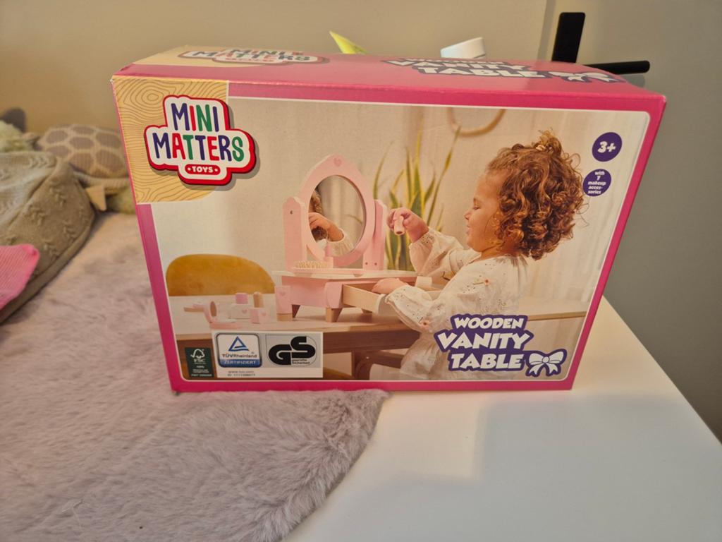 Mini Matters Houten Kaptafel Speelset voor Kinderen, Ophalen of Verzenden, Nieuw, Meisje