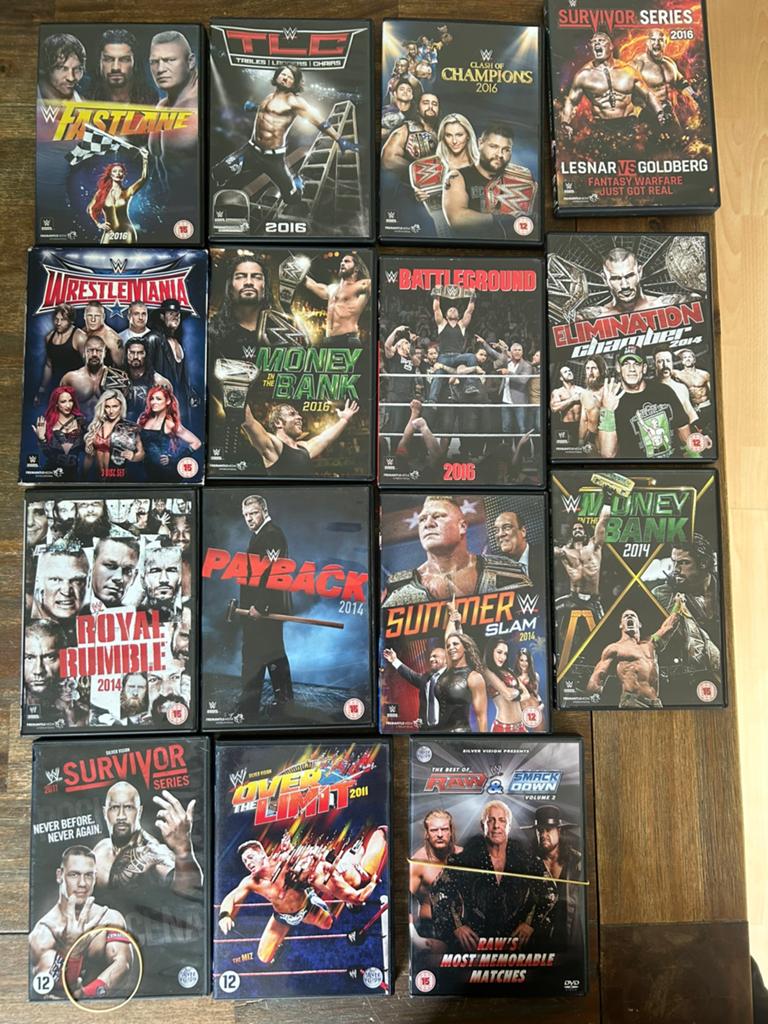 Grote collectie WWE DVD's (2011 - 2016) Kies je favorieten!, Cd's en Dvd's, Dvd's | Sport en Fitness, Alle leeftijden, Ophalen of Verzenden